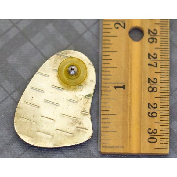 Large Wild Elephants Vintage Stud Earrings, G37 - Picture 3 of 3